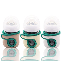 Kanudle Sleeve Covers for 4 oz Philips Avent Glass Baby Bottle | Adjustable Sleeves | Heat and Cold Retention | Neoprene - Juice Cleanse | Non Slip Grip | Set of 3β¦ (Babyccino)
