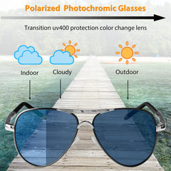 ROCKNIGHT Polarized Aviator Sunglasses for Men Women Metal Flat Top Sunglasses lightweight Driving UV400 Outdoor 58mm