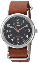 Timex Weekender Unisex Quartz Watch with Analogue Display and Nylon Strap - Brown/Black/Silver-Tone