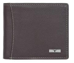 URBAN FOREST Oliver Dark Brown Leather Wallet for Men - Packed in Premium Wooden Box for Festive Gifting