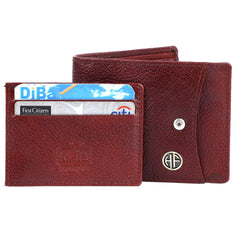 Hammonds Flycatcher Leather Wallet & Keychain Combo - Premium Gift for Men, 5 Card Slots, Brown