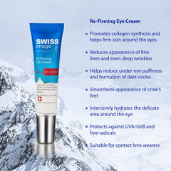 Swiss Image Anti-Age 46+ Refirming Under Eye Cream 15 ml | Reduces Wrinkles, Eye Lines and Puffiness Around Eyes Restores Firmness & Boosts Elasticity with SPV (UVA/UVB) | Ophthalogically Tested