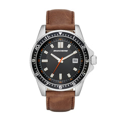Skechers Men's Ardmore Quartz Metal and Silicone Casual Sports Watch - Black