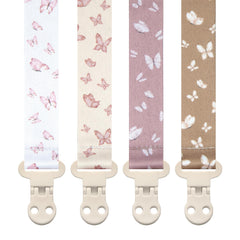 Stadela Baby Pacifier Clip Leash Soothie Holder for Girl 4 Pack Gift Set Universal Fit, Anabella