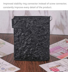 ABC STORY Mens Snap Gothic Cool Sugar Skull Key Chain Biker Wallet Money Clip Card Holder Black