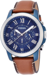Fossil GRANT FS5151 Wristwatch, Dial Color - Blue, watch