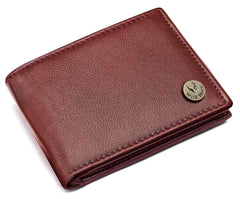 WildHorn® RFID Protected Genuine Leather Wallet & Gift Combo for Men - Royal Maroon