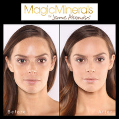 MagicMinerals by Jerome Alexander (Medium), Mineral Powder Foundation Set with Mirror Compact, Lash Extending Mascara, Professional Stubby Brush & Blending Sponge