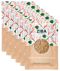 Ziba Foods Wild Grown Dried Mulberries | Non-GMO, Vegan, Whole 30 Friendly & Paleo, Dried Fruit | Wild Grown Superfood Naturally High In Immune Boosting Antioxidants, Pack of 6