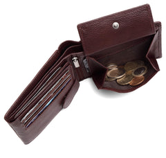 WildHorn® RFID Protected Genuine Leather Wallet & Gift Combo for Men - Maroon brown