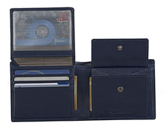 URBAN FOREST Leather Wallet Combo for Men - Leather Wallet, Keyring & Pen Combo Gift Set for Men, Dark Blue
