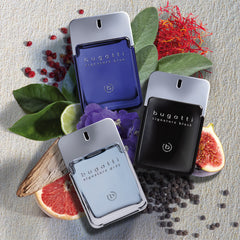 bugatti signature blue perfume for men, 100 ml, fresh eau de toilette with fresh fragrance, men's perfume for all ages, for any occasion and occasion, elegant, sporty, aromatic