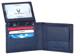 WildHorn mens Leather Wallet Belt Combo Men's Wallet - Blue