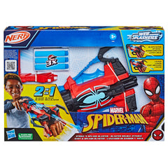 Star Wars Spider-Man Marvel Spider-Man NERF Strike 'N Splash Blaster, Blast Darts or Water, Super Hero Toys, Marvel Toys for Kids Ages 5 and Up