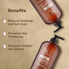 BOTANIC HEARTH Biotin Shampoo with Ginger Oil & Keratin - for Hair Loss and Thinning Hair - Promotes Hair Growth, Sulfate & Paraben Free, for Men and Women - 16 fl oz