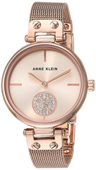 Anne Klein Women's Premium Crystal Accented Mesh Bracelet Watch