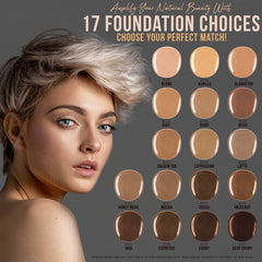 Belloccio Fair Color Shade Foundation Set - Professional Cosmetic Airbrush Makeup in 1/2 oz Bottles
