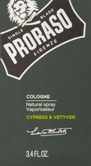 Proraso Cypress and Vetiver Cologne 100 ml