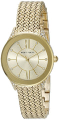 Anne Klein Women's Premium Crystal Accented Mesh Bracelet Watch