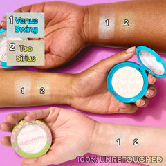 wet n wild Chameleon Chrome Highlighter, Dynamic Color Shift, Liquid-to-Baked Texture, Customizable Luminous Radiance, Cruelty-Free - Too Sirius