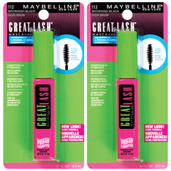 Maybelline Makeup Great Lash Washable Mascara, Dark Brown Volumizing Mascara, 0.43 fl oz - Waterproof Brownish Black