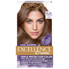 L’Oréal Paris L'Oreal Cool Supreme Permanent Hair Color, Ash, Ultra Ash Light Brown 6UA