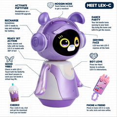 emotoBOT LEX-C Interactive Robot Kids’ Toy Touch-and Sound-Responsive Robot