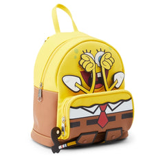 Nickelodeon Unisex SpongeBob PU Leather Mini Backpack - Yellow