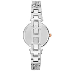 Anne Klein Womens 30mm Stainless Steel Mesh Bracelet Watch, Elegant and Durable Design