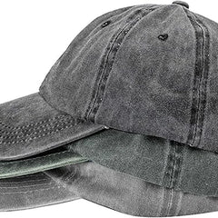 Pack Washed Plain Baseball Cap