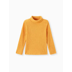 Patpat Toddler Boy/Girl Turtleneck Textured Ginger