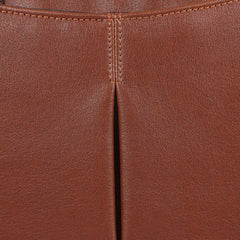 K London 15.6 Inches Faux Leather Men Women Unisex Laptop Shoulder Messenger Office Bag (1810) (Light Brown)