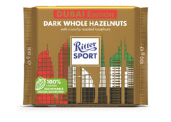 Ritter Sport Dark chocolate Dark Whole Hazelnuts With Crunchy Roasted Hazelnuts - 100 Gm