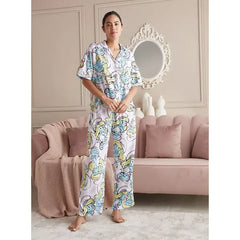 MAX FASHION All-Over Smurfette Print Pyjama Set-White