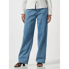 MAX FASHION Wide Leg Jeans-Blue