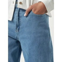 MAX FASHION Wide Leg Jeans-Blue