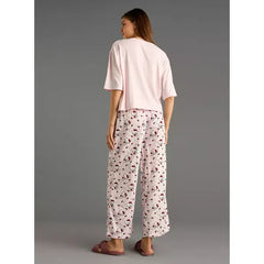 MAX FASHION Hello Kitty Print T-shirt and Pyjama Set-Pink
