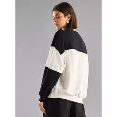 MAX FASHION Colourblock Sweatshirt-White