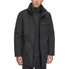 Men's Harcourt Car Coat with an Attached Self Fabric Bib