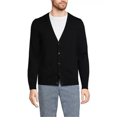 Lands' End Big & Tall Fine Gauge Cotton Cardigan