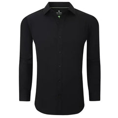 Tom Baine Men Slim Fit Four Way Stretch Solid Dress Shirt