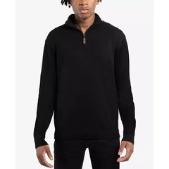 SPRING + MERCER Men's Quarter Zip Mock Neck Sweater
