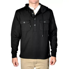 Vintage 1946 Men's Slub Knit Solid Drawstring Hoodie Sweater