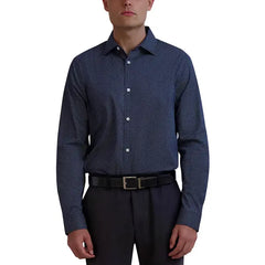 KARL LAGERFELD PARIS Men's Slim-Fit Geo-Print Dress Shirt