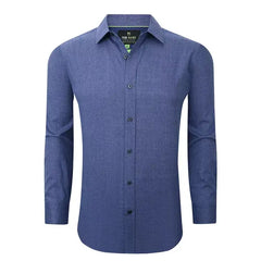Tom Baine Men's Four-Way Stretch Solid Textured Dress Shirt