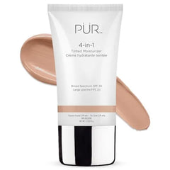 PUR Beauty 4-in-1 Tinted Moisturizer with SPF 20 - Hydrating Skin Tint Face Moisturizer, Primer & Foundation with Shea Butter, Aloe Vera & Vitamin B3 - Vegan Friendly, Paraben Free