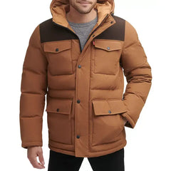 Levi’s® Men's Quilted Four Pocket Parka Hoody Jacket