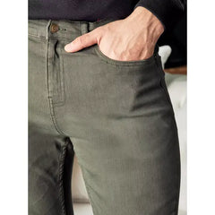 MAX FASHION Plain Skinny Fit Jeans-Green