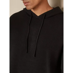 Plain Hoodie with Kangaroo Pockets Black