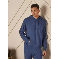 Plain Hoodie with Kangaroo Pockets Blue